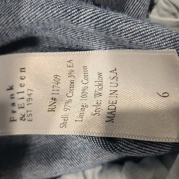 FRANK & EILEEN  WICKLOW  ITALIAN PERFORMANCE ANKLE JEANS. SIZE 6. - Picture 4 of 11